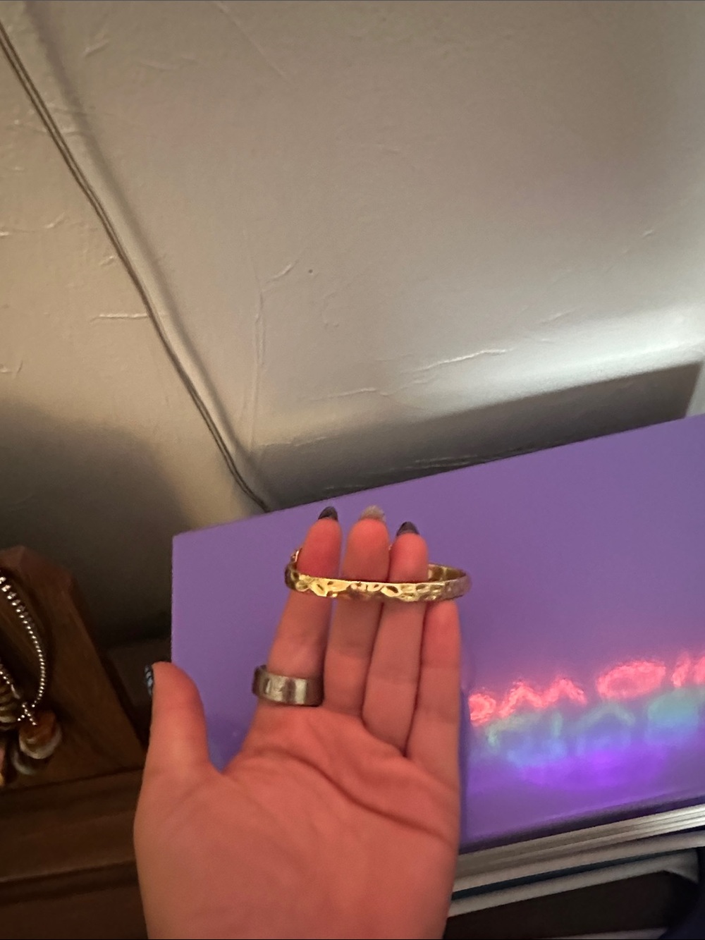 Kendra Scott Gold Open Cuff Bracelet with Turquoise Accents - Picture 3 of 3